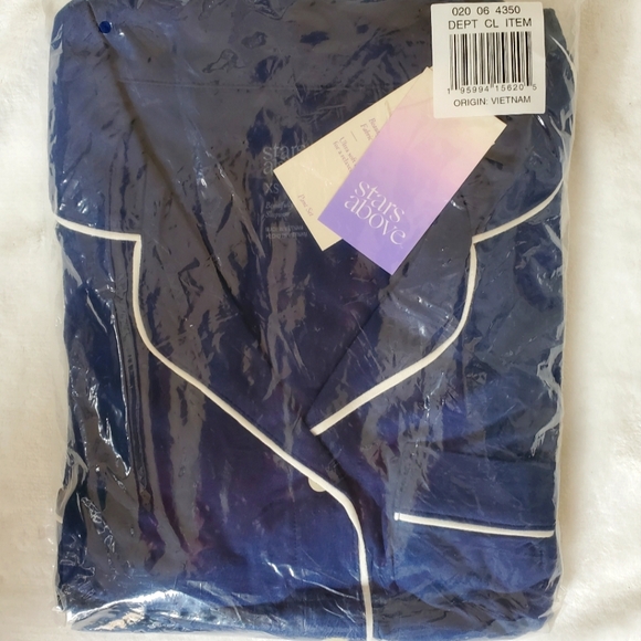 🌞2 for $35 Stars Above Women's Navy Blue Long Sleeve Pant Set Sz XS - Picture 2 of 7